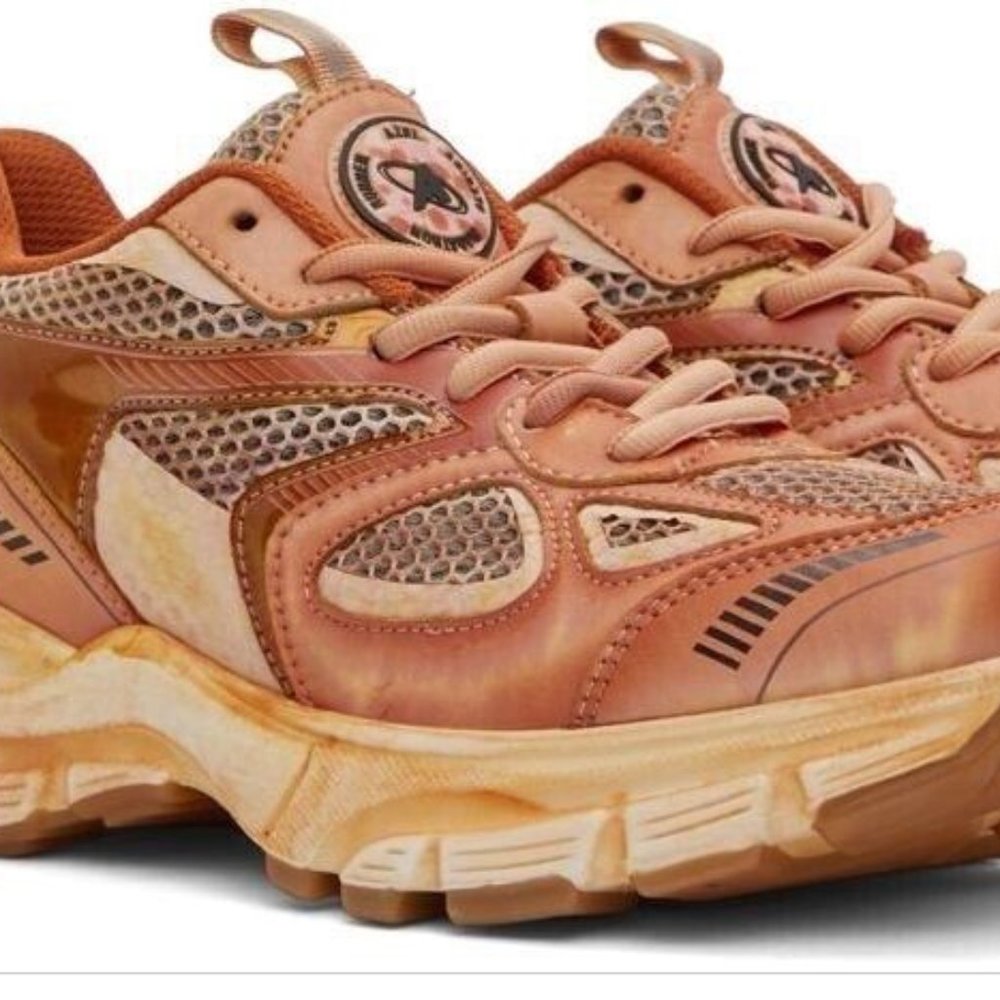 $495 Axel Arigato Orange Marathon Dip Dye Sneakers Size 39/ US 8.5 Athletic
